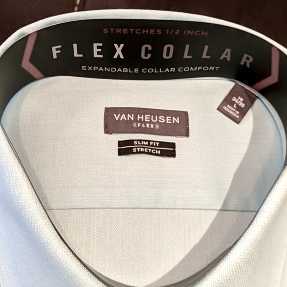 Van Heusen Men's Long Sleeve Shirt Size 16 NWT - Picture 4 of 9